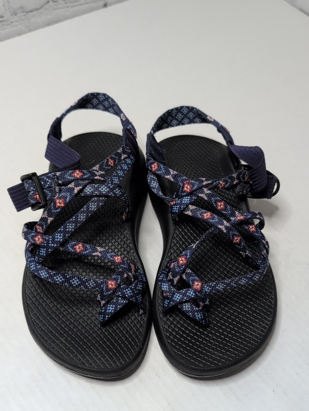 Chaco ZX/2 Aztec Navy Patterned Adjustable Strap Sandals